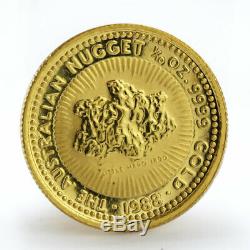 Australia 15 dollars Australian Nugget Bullion gold coin 1/10 oz 1988