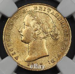 Australia 1867 S 1 Sovereign Sov Gold Coin NGC AU55 Sydney Mint KM4 Choice AU