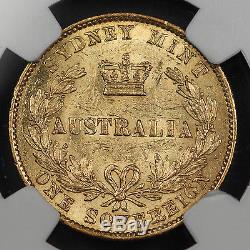 Australia 1867 S 1 Sovereign Sov Gold Coin NGC AU55 Sydney Mint KM4 Choice AU