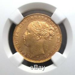 Australia 1880 M Victoria Sovereign Ngc Ms61 Gold 1sov Km7