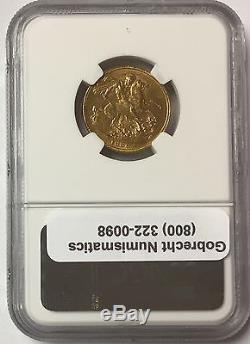Australia 1886M Gold Sovereign Victoria, Rev. St. George NGC MS61 #3719881-006