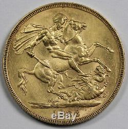 Australia 1886 M 1 Sovereign Sov Gold Coin Sydney Victoria Young Head AU KM#6