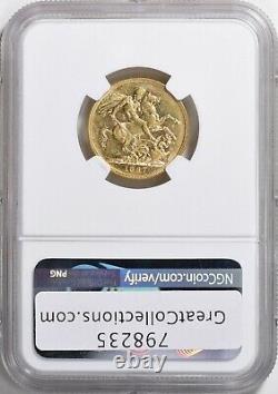 Australia 1887-M Gold Sovereign Young Head St. George NGC AU-53