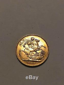 Australia 1903 GOLD Sovereign Wt 8g