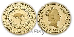Australia 1989 Kangaroo Gold Proof 5-coin Set