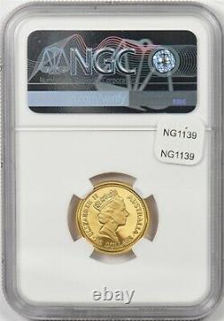 Australia 1989 P 25 Dollars gold Red kangaroo animal NGC Proof 69UC 0.25oz gold