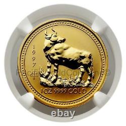 Australia 1997 Year of Ox 100 Dollars 1 oz Gold Coin MS70 SKU# 5661