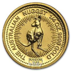 Australia 1/4 oz Gold Kangaroo/Nugget BU (Random Year) SKU #23071