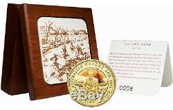 Australia 2001 150th Anniv. Of First payable gold find Gold Proof withBOX & COA