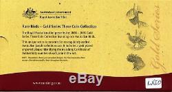 Australia 2004 2006 $150 Rare Bird Proof Gold 3-Coin Collection #0361 / 2500