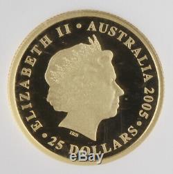 Australia 2005 One Sovereign $25 Gold Proof Coin NGC PF70 UC First 1000 Struck