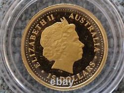 Australia 2006 salt water crocodile 15 dollars gold coin RARE