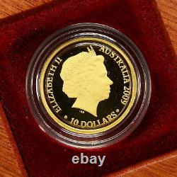 Australia 2009 1/10oz Proof Gold Lunar Year of The Ox Coin in OGP 023383