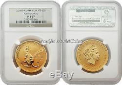Australia 2009 Kangaroo $100 1 oz Gold NGC MS67