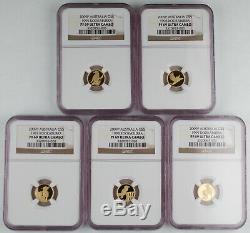 Australia 2009 P KOOKABURRA $5 1/20 Oz Gold 20 Coin Proof Set NGC PF69 Ultra CAM
