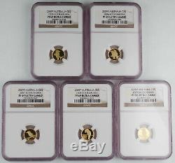 Australia 2009 P KOOKABURRA $5 1/20 Oz Gold 20 Coin Proof Set NGC PF69 Ultra CAM