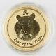 Australia 2010 $15 1/10 Oz 9999 Gold Coin Lunar Year Of Tiger Gem Bu