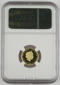 Australia 2012 1/10 Troy Oz 9999 Gold $15 Year of Dragon Coin NGC PF70 UC