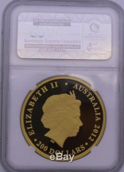 Australia 2012 Koala 2oz Gold Proof Coin $200 NGC 70 Mintage only 250