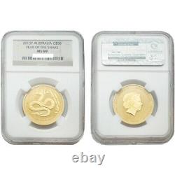 Australia 2013P Year of the Snake $50 1/2 oz Gold Coin NGC MS69 SKU# 1370