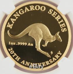 Australia 2013 $100 1 Oz Gold Kangaroo Coin 20th Anniversary NGC PF69 UCAM RARE