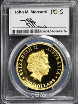 Australia 2014 $200 Wedge Tailed Eagle High Relief 2oz Gold Coin PCGS PR70