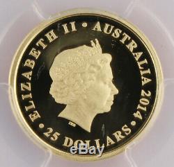 Australia 2014 One Sovereign $25 Gold Proof Coin PCGS PR70 PF70 Deep Cameo Perth