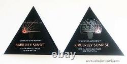 Australia 2015 2016 2 x 500$ Kimberley SUNRISE SUNSET Diamond 2oz Gold Coin SET