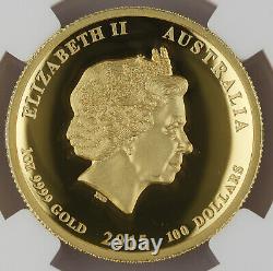 Australia 2015 P 1 Oz Gold $100 Year of Goat High Relief Proof Coin NGC PF70 UC