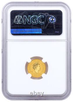 Australia 2023 1/10-oz Gold Kangaroo $15 NGC MS70 First Release with Kangaroo