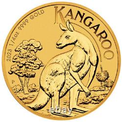 Australia 2023-P $25 1/4-oz Gold Kangaroo Brilliant Uncirculated