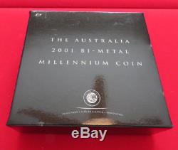 Australia $20,2001, Millenium Bimetal Coin Gold/Silver, NIB & COA