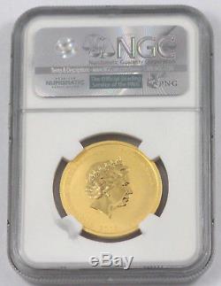 Australia 50 Dollars Gold Ngc Ms 69 Lunar Year Of Mouse Color 2008