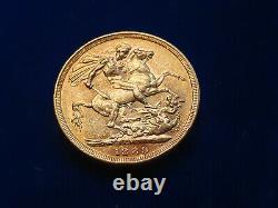 Australia Gold FULL Sovereign 1889-M Melbourne Mint Victoria