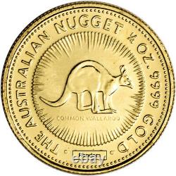 Australia Gold Kangaroo Nugget 1/4 oz $25 BU Random Date