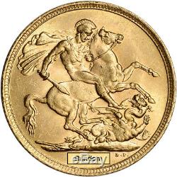 Australia Gold Melbourne M Sovereign. 2354 oz Edward VII BU Random Date