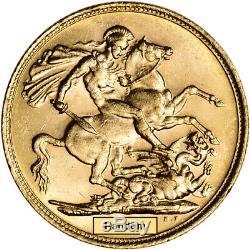 Australia Gold Melbourne M Sovereign. 2354 oz Edward VII XF-AU Random Date