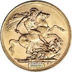 Australia Gold Perth P Sovereign. 2354 oz George V XF-AU Random Date