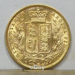Australia Gold Sovereign 1875-S AU 58 NGC
