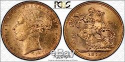 Australia Gold Sovereign 1879-M PCGS MS-61 Rare Date! AvenueCoin
