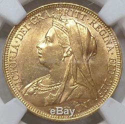 Australia Gold Sovereign 1894-S AU 58 NGC