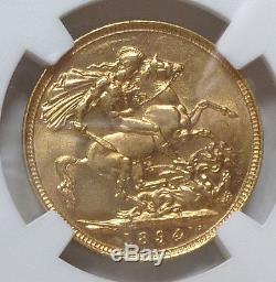 Australia Gold Sovereign 1894-S AU 58 NGC
