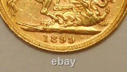 Australia Gold Sovereign 1899 P Perth mint Victoria KM# 13 (H+032)