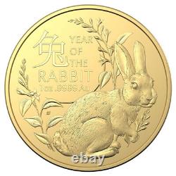 Australia Royal Mint 2023 $100 1-oz Gold Year of Rabbit BU PRESALE