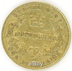 Australia Sovereign 1864 SYDNEY MINT REVERSE circulated gold coin