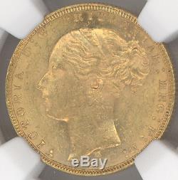 Australia Sovereign St. George 1874-M NGC-MS61 Brilliant Uncirculated gold