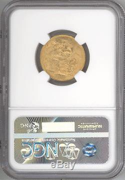 Australia Sovereign St. George 1874-M NGC-MS61 Brilliant Uncirculated gold