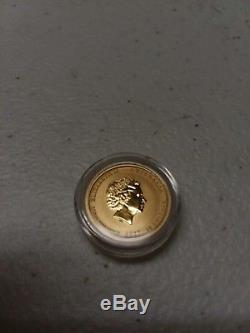 Australian 1/10 Of An Ounce Gold Coin. 9999 24K $15.00 Face Value. Gem