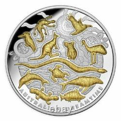 Australian Dreamtime 2019 $10 Gold-Plated 5oz Silver Proof Coin