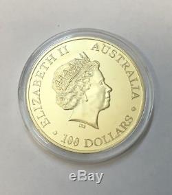 Australian Kangaroo $100 1oz 9999 Pure Gold Coin 2015
